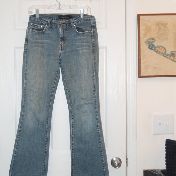 CALVIN KLEIN Women's Blue Jeans  Flare Size 6 - Picture 1 of 9